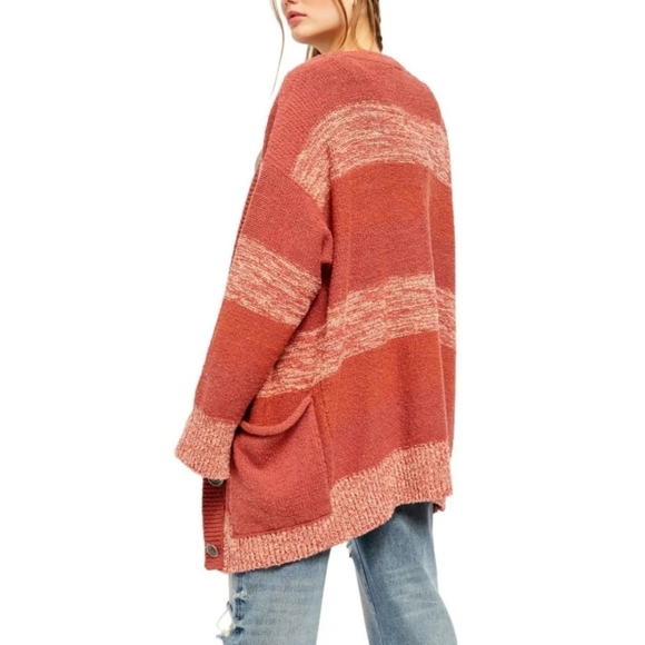 🆕FREE PEOPLE  Southport Beach Long Cardigan Sz M - Picture 2 of 10